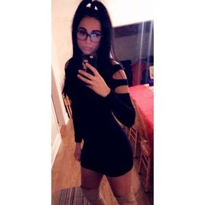 Express: Cutout Bodycon Sweater Dress